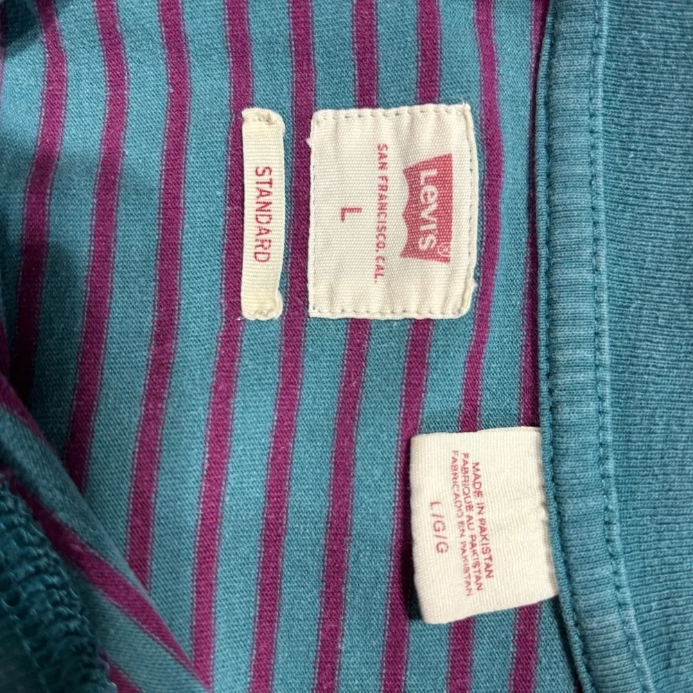 LEVI'S Red Tab Vintage T-shirt In Blue Stripe-blues
